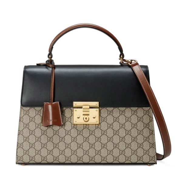 Gucci Padlock GG Supreme Bag Beige