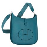 Hermes Blue Evelyne GM Shoulder Bag