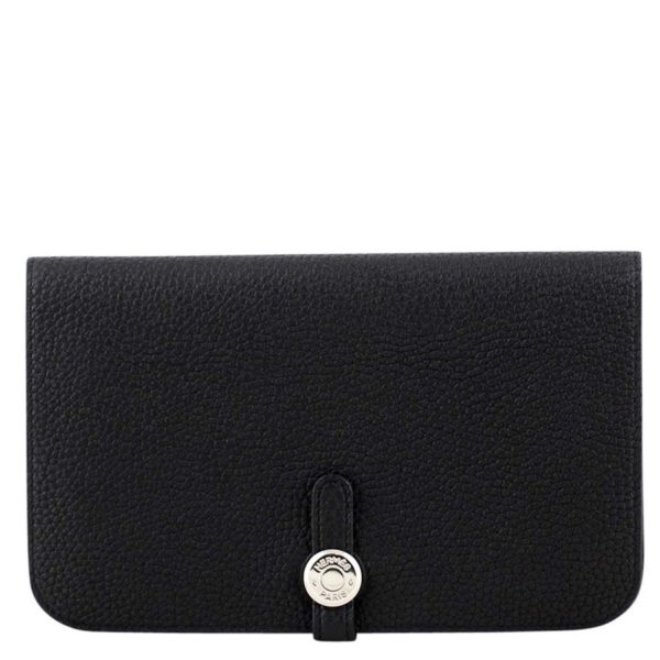 Hermes Dogon Black Wallet