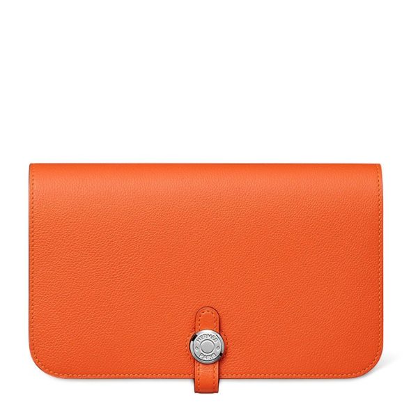 Hermes Dogon Orange Wallet