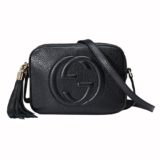 Gucci Soho Black Calfskin Leather Disco Bag