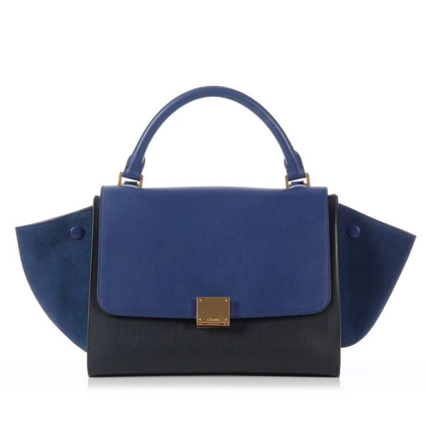 Celine Small Trapeze Blue and Black