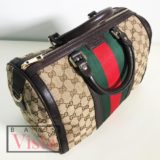 Gucci Vintage Web Medium Boston Bag