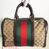 Gucci Vintage Web Medium Boston Bag