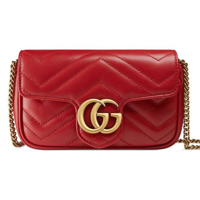 Gucci GG Marmont Matelasse Mini Red Bag