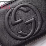 Gucci Soho Black Calfskin Leather Disco Bag