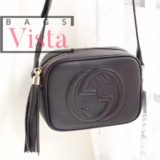 Gucci Soho Black Calfskin Leather Disco Bag