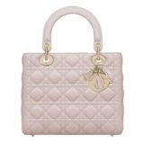 Lady Dior Rose Lambskin Bag