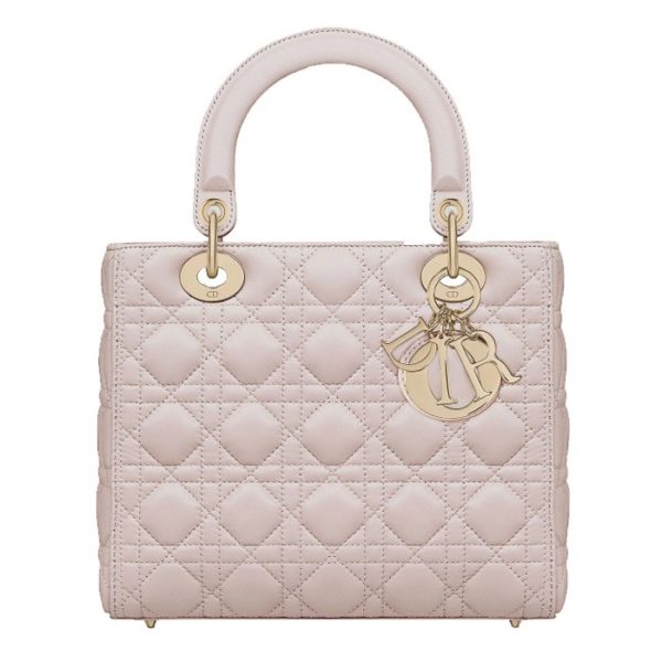 Lady Dior Rose Lambskin Bag