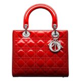 Lady Dior Red Patent Leather Bag