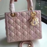 Lady Dior Rose Lambskin Bag