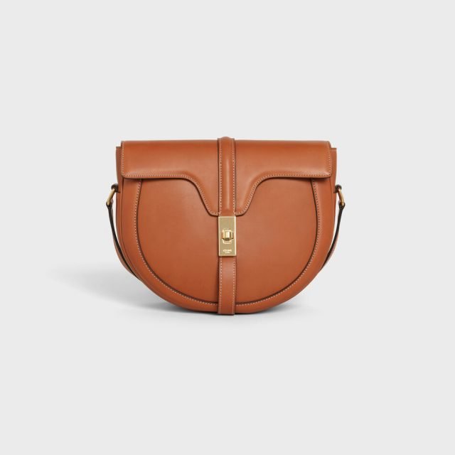 CELINE SMALL BESACE 16 BAG IN SATINATED CALFSKIN TAN