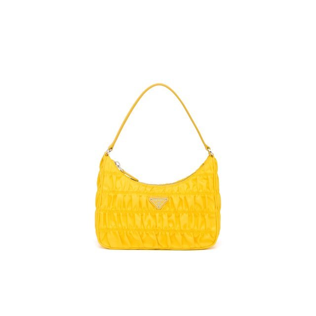 PRADA Nylon and Saffiano leather mini bag Yellow