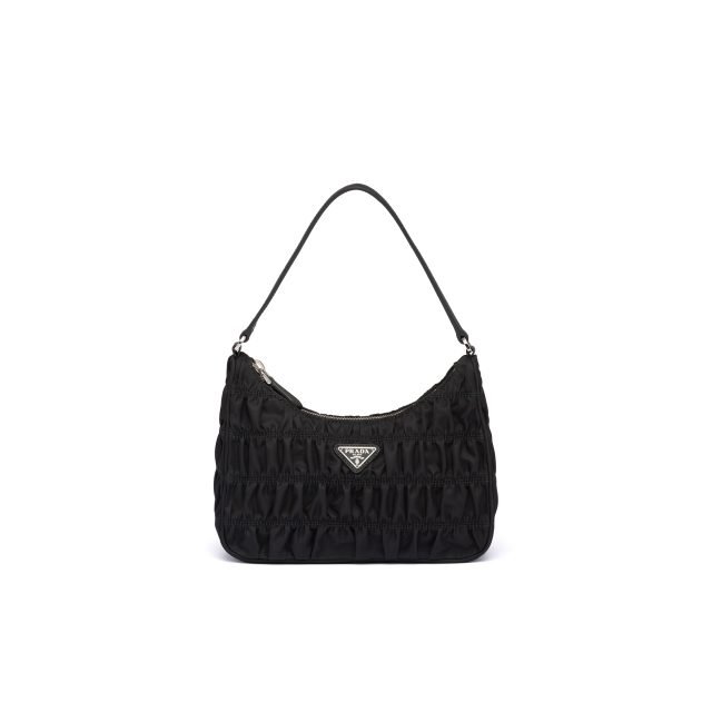 PRADA Nylon and Saffiano leather mini bag black