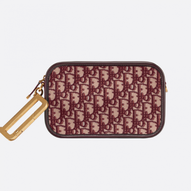 DIOR QUAKE DIOR OBLIQUE CLUTCH RED